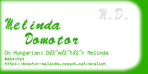 melinda domotor business card