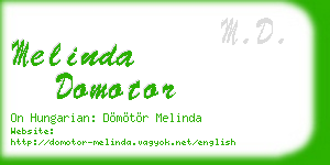 melinda domotor business card